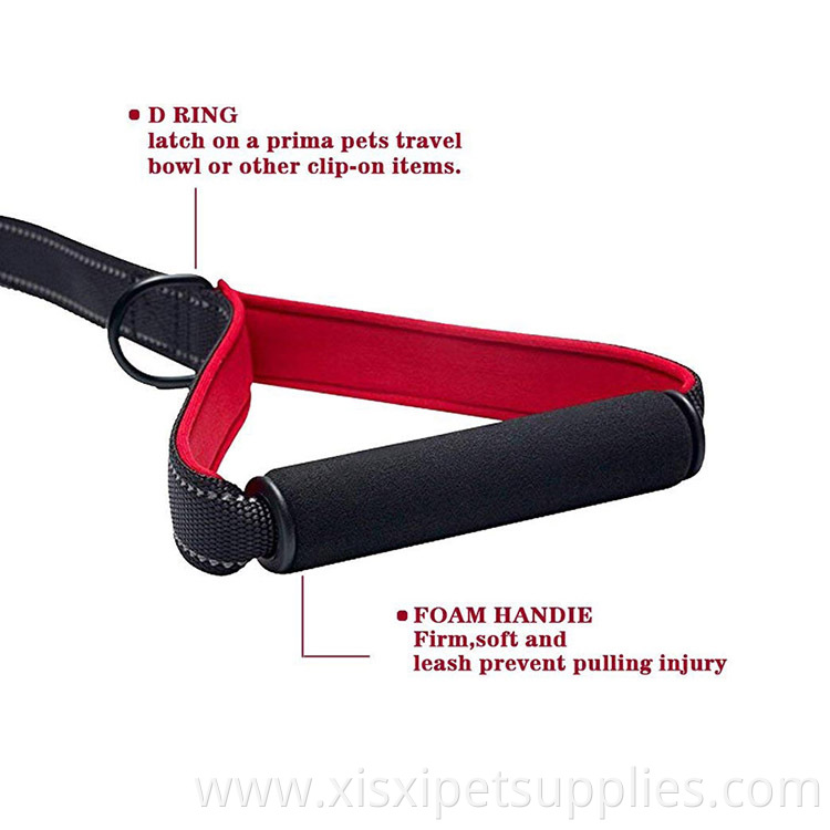 6ft Red Rope Slip Foam handle Dog Leash for Running and Training